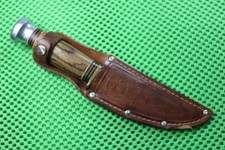 Vintage Marbles Gladstone MI U.S.A. 1961-1976 Maverick Woodcraft Knife/Sheath picture