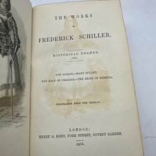 Works of Friedrich Schiller 1854 Bohn Antique Literature HC (AC99) picture