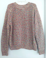COS Women’s S Multicolor Chunky-Knit Crew Neck Long Sleeve Pullover Sweater picture