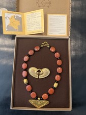 Vintage Luis Alberto Cano GP Collar Piedras Aretera Tumaco Necklace Set Box COA picture
