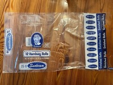 Vintage Sunbeam Bread Bags / Wrappers – 12 Hamburg Rolls – NOS – New Bedford, MA picture