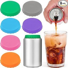 6X Silicone Soda Can Cover Top Lid Beer Beverage Juice Can Cover Drink Protector picture