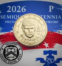 🇺🇲USA 250 President Donald J. Trump 2026 $1 Dollar Semiquincentennial Coin picture