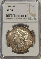 1879 P Morgan Silver Dollar NGC AU58 Better Date Morgan picture