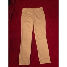 Anthropologie The Chino Floral Embroidered White Relaxed Pants Size 25 picture