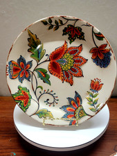 Pier 1 Imports “Elizabeth” 9-Inch Floral Plate • Hand‑Painted Ceramic Accent picture