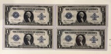 1923 $1 Silver Certificate Fr. 237 Speelman/White 4 Consecutive Notes SEE PICS picture