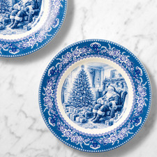 Williams Sonoma English Floral Holiday Salad Plates Set of 4 picture
