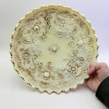 Antique Northwood Verre D’Or Custard Glass 10” Footed Bowl Comport Gold picture