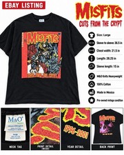Misfits Cuts From the Crypt Double-Sided Graphic T-Shirt Rock & Pop Music picture