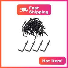 Jiozermi 50 Pcs 1 Inch Black L-Shaped Screw Hooks picture