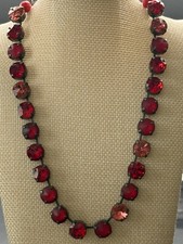 Authentic Sabika Summer 2015 Classic Red Crystal Choker Necklace Swarovski picture