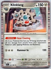 Klinklang 063/086 Holo Rare Black Bolt Pokemon Near Mint picture
