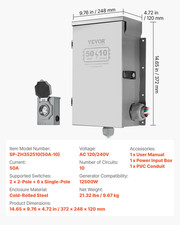 VEVOR Manual Transfer Switch 50A Generator Switch Kit NEMA 3R 12500W 120/240V picture