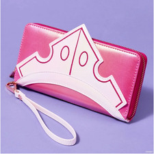 EXCLUSIVE Loungefly Sleeping Beauty Princes Aurora Crown Iridescent Wristlet NWT picture