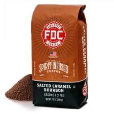 Fire Department Coffee Salted Caramel Bourbon Infused Premium Ground Coffee 12oz picture