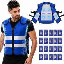Cooling Vest with 20 Reusable Ice Packs - Adjustable Size for Outdoor Activities picture