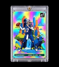 JOSH ALLEN DOWNTOWN 2024 DONRUSS TRUE DOWNTOWN RARE Jumbo RC BUFFALO BILLS MVP picture