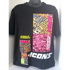 Hudson Outerwear World Famous Icons Graphic T-Shirt Black Mens 2X Animal Rose picture