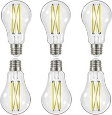 Satco S12415 - 8 Watt LED A19 Dimmable Light Bulbs - 3000K - 120 Volt (6 pack) picture
