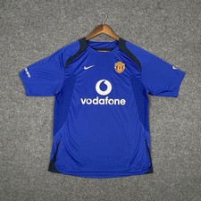 Manchester United FC Nike Training Kit Soccer Jersey Mens M Blue Vodafone 2004 picture