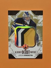 Jordan Binnington 2014-15 Ultimate Collection Debut Threads Patch - ROOKIE PATCH picture