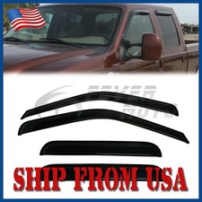 Fit 1999-2016 Ford F250 F350 Super Duty Crew Cab Window Visors Rain Guards Smoke picture