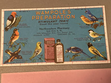 Vintage Wampole's Preparation Bird  Advertising Blotter Chicago IL  picture