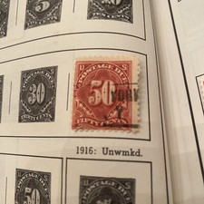 U.S. #J58 1914 50c Postage Due Stamp, Used, Excellent Condition picture