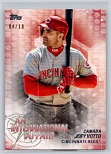 Joey Votto 2018 Topps Series 1 Red Refractor 04/10 An International Affair #IA-4 picture