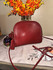 Vintage Coach Abbie Red Crossbody bag clean inside w/hangtag Costa Rican leather picture