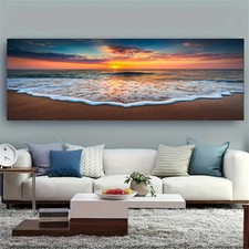 Sea Beach Landscape Canvas Painting Canvas Poster Print Canvas Wall Art Picture picture