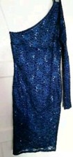 New Lipsy Size 6 Royal Blue Sequin Lace Bodycon Dress,Party, Wedding,Club, BNWT  picture