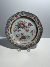 19th Century Chinese Export Porcelain Plate Floral Rose  picture