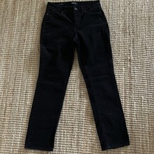 Talbots Excellent Sz 6 Straight Curvy Flawless Five Pocket Corduroy Black Pants picture