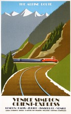 Venice Simplon Orient Express Alpine Route Vintage Poster 24x36 picture