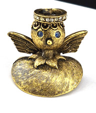 Vintage Signed Tortolani Voice of Reason Angel Brooch Pin Voice of Reason 1.5