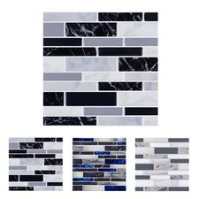 10/20/30Pcs Marble Mosaic Wall Tiles Self-Adhesive Waterproof Kitchen Backsplash picture