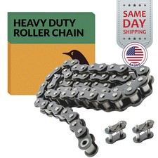 #120H Heavy Duty Roller Chain x 10 feet + 2 Connecting Links + Same Day Shipping picture