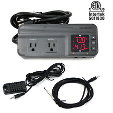Temperature & Humidity Controller Dual Stage Outlet Thermostat 1800W GreenHouse picture