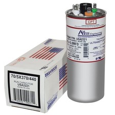 Goodman CAP050700440CT Replacement - 70 + 5 uf/Mfd 370/440 VAC AmRad Round Dual picture