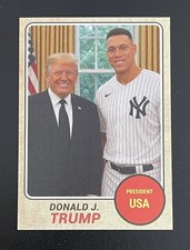 RARE 1968 Topps Design President Trump and Aaron Judge Baseball Card picture