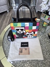 NWOT KARL LAGERFELD COLORBLOCK SATCHEL CROSSBODY picture