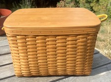 Longaberger 2000 Hostess File Basket Plastic Liner Lid Organization Office Host picture