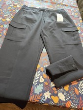 Athleta Endless High Rise Cargo Pants Black Size 16 NWT picture