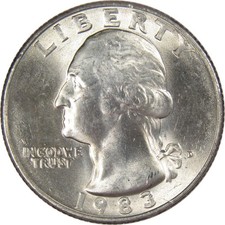 1983 D Washington Quarter Clad Uncirculated Mint State 25c Coin picture