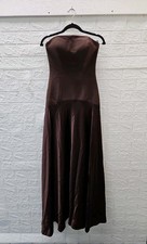 New Aenso Aura Strapless Gown Espresso Sz S picture