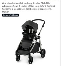 Graco Modes Nest2Grow Single Folding Stroller w/ Canopy, Gray/Black picture