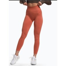 Gymshark Energy+ Seamless High Waisted Leggings Rust Orange Womens Size M picture