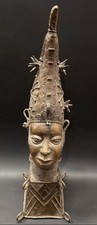 ANTIQUE Large Benin Bronze Sculpture HEAD BUST From Private  Collection picture